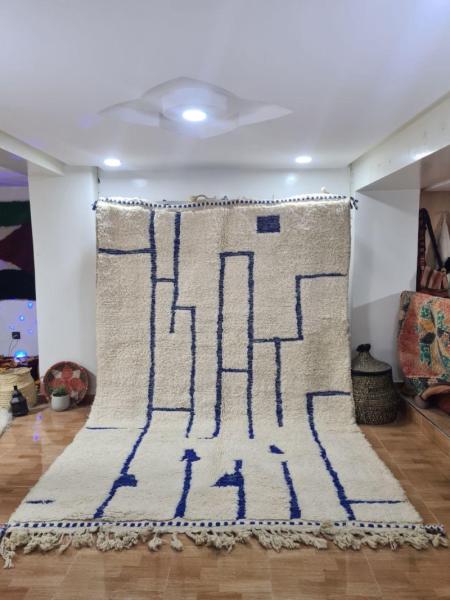 White Rifar Marokkaans handgemaakt tapijt